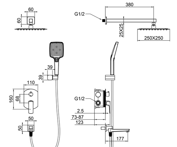 душевая система WONZON & WOGHAND FORZA